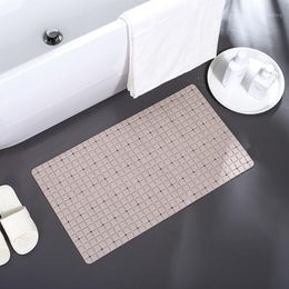 Bath Mats Shower Stall Mat Anti-Slip Rectangle Bathroom With Drain Holes And Suction Cups Suitable For Home El Kids Adult