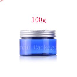 100g round blue color empty Plastic Cream mask PET bottles jars containers for cosmetic packaging skin care cream tin 100ml X 50high qualtit