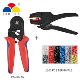 crimping pliers hsc8 6-4 alicate wire stripper cable cutter alicates crimper hand tools multi krimptang 1200pcs tube terminal Y200321