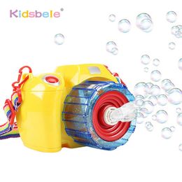 Bubble Blowing Toys For Kids Automatic Electric Light Music Toys Camera Soap Bubble Machine Summer Outdoor Children Toys LJ200908