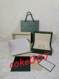 Hot Selling Top Quality Watches Boxes High-Grade Green Watch Original Box Papers Card Big Certificate Handbag 0.8KG For 126610 126710 124300 Wristwatches AAA+