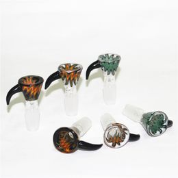 hookahs 14mm Glass Bowls For Bongs Male Joint 5 Colours Glasss Bowl Smoking Pipe dabber tool quartz banger nails