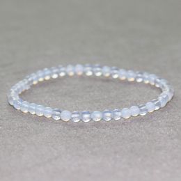 MG0012 Wholesale Opal Stone Bracelet 4 mm Mini Gemstone Bracelet for Women Fashion Yoga Energy Protection Jewelry