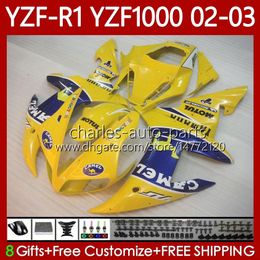 OEM Bodywork For YAMAHA YZF R1 1000CC YZF-1000 YZF-R1 2000-2003 Body 90No.116 YZF R 1 1000 CC YZF1000 2002 2003 2000 2001 YZFR1 02 03 00 01 Light Yellow Motorcycle Fairing