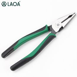 1pcs LAOA CR-MO Combination Pliers Wire Cutter Stripping Plier American Type Hand Tools For Electrician Made In Taiwan Y200321