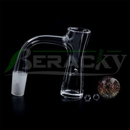 DHL!!! Beracky Full Weld Auto-Spinner Bevelled Edge Smoking Quartz Banger With Glass Marble Terp Pearls Hourglass Seamless Tourbillon Nails For Glass Water Bongs Rigs