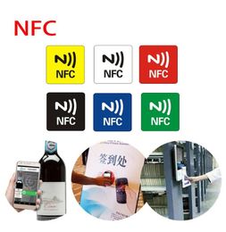 1000pcs Anti Metal Sticker NFC Tag NFC 216 Chip 888bytes Anti Metal Label 30x30mm 13.56MHz ISO14443A Metallic Tag On Metal Surface Track