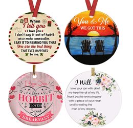 Valentines Day Christmas Ornament- When I Tell You I Love You I Don't Say It Out of Habit- Wedding Decoration Ornaments