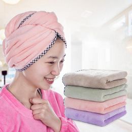 Towel Thick Absorbent Dry Hair Cap Shower Quick-dry Super Absorption Turban #4c091
