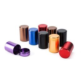 Mini Aluminum Jar Tea Tin Box Small Cylinder Sealed Cans Portable Travel Sealed Tea Bags Coffee Tea Tin Container Storage Box KKB3490