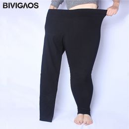 BIVIGAOS New Solid Colour Pocket High Waist Pencil Pants Women's Plus Size Woven Legging Pants Elastic Skinny Slim Trousers Women 201109