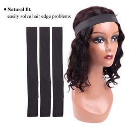 2.5cm 3cm 3.5cm Wig Elastic Band With Magic Tape Headband Edge Laying Scarf Wraps For Fixed Lace Wigs