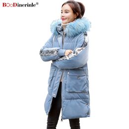 BOoDinerinle Warm Wimter Jackets For Women Black Fleece Velvet Cotton Coat Thick Warm Fur Collar Long Jacket Fashion Parkas T200114