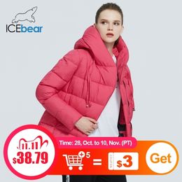 ICEbear new winter women's coat brand clothing casual female winter jacket warm ladies short hooded parka GWD19011D 201103