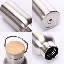 stainless steel thermos bottle double wall water bottle for travel camping hiking cycling LJ201221