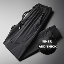 Minglu Double-deck Men's Trousers Plus Size Windproof Fabric Thicken Sport Men Casual Pants Luxury Slim Fit Skinny Pants Men LJ201103