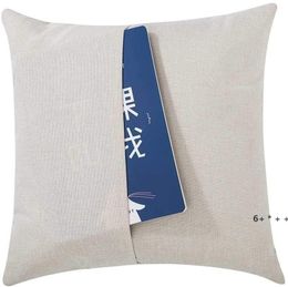 Blank Sublimation Pillow Case 18x18 inches Heat Transfer Printing Sublimation Linen Pillowcase RRA11384