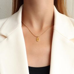 Pendant Necklaces Lucky Number 7 Necklace Clavicle Chain Feminine Jewelry