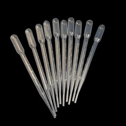 100pcs 3ml Capacity Transparent Plastic Disposable Graduated Transfer Pipettes Eye Dropper for lab chemicals experiment