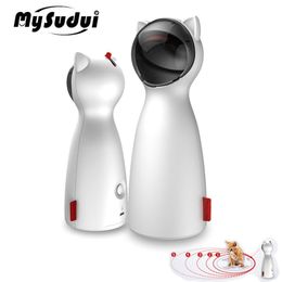 Automatic Cat Toy Laser Pointer For Cats Adjustable 5 Models Puntero Laser Chat Jouet Funny Electric Laserlampje Kat Dog MySudui LJ200826