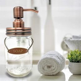 Stainless Steel Pump Mason Jar Lid With Bird Head Pump Metal Soap Dispenser For Regular Mason Jars Copper Colour