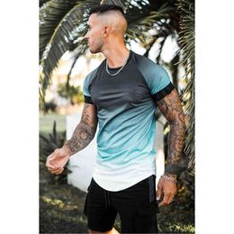 2021 Hot selling men's T-shirts 3D printed ragup sleeves street popular striped shirt short sleeves, quick delivery G1222