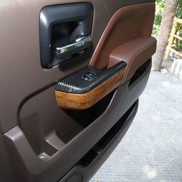 ABS Car Window Switch Control Panel Dcoration Trim For Chevrolet Silverado Carbon Fibre Interior Accessories292Y