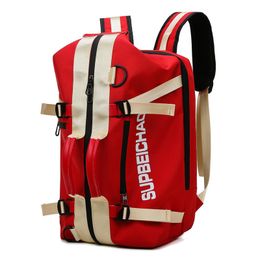 Men Sport Gym Bag Women Fitness Backpack Large Waterproof Multi-Functional Dry Wet Separation Bag Crossbody Travel Bag Q0113