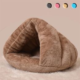 New Cat Pet Cotton Teddy Rabbit Bed Snow Rena Basket For Small Medium Dog Soft Warm Puppy Beds House 201223