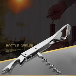 Creative Bottle Opener Stainless Steel Wine Corkscrew Beer Bottle Can Remover Cutter For Kitchen Tools Bar Accessoires V6