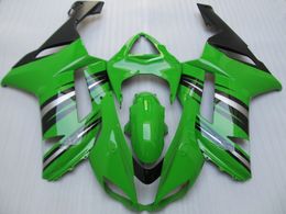 Injection Mould Fairing body kit for KAWASAKI Ninja ZX6R 636 07 08 ZX 6R 2007 2008 Green black Fairings bodywork+Gifts KB39