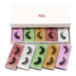 Mink Eyelashes Wholesale 3D Mink Lashes Natural Pack False Eyelashes Makeup Eyelashes Set In Bulk 10 styles 1pcs=2pairs=1box