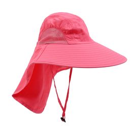 Fishing Sun Hat UV Protection Neck Cover Protect Caps Wide Brim Flap Fishing Hats for Travel Camping Hiking Boating