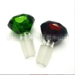 Heavy Colored Diamond Cut Male heady Glass Bowl 14mm 18mm Bong Bowls High Quality Ash catcher Wholesale Bowls for Glass
