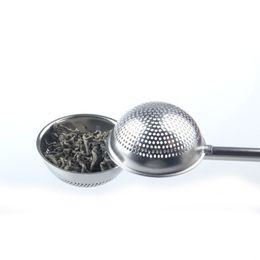 304 Stainless Steel Tea Strainer Ball Push Tool Coffee Infuser Loose Leaf Teaspoon Strainer Philtre Diffuser High Quality Home Bar Drinkware Tools