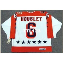 740s #6 PHIL HOUSLEY 1984 Wales "All Star" CCM Vintage Retro Hockey Jersey or custom any name or number retro Jersey
