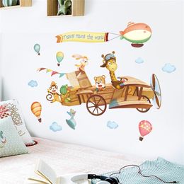 Aircraft Decorative Self-adhesive Vinyls for Walls Child Bedroom Nursery Stickers Children's Room Decoration 220217