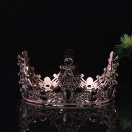 Wholesale Party Decoration Mini Crown Tiara Cake Topper Crystal Children Hair Ornaments for Wedding Birthday Baby Shower KD