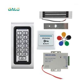 Fingerprint Access Control Office System Kit 125KHz RFID Keypad Metal Board + Electric Lock +Door Exit Switch+ Power Supply Optional1