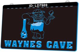 LD7989 Waynes Cave Ball Sports Light Sign 3D Engraving