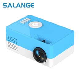 Salange J15 Mini Portable Projector Support 1080P Video Display Home Media Player Pocket Cinema Gift For Friends Kids 210609