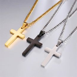 2020 Western Religious Cross Christ Stainless Steel Pendant Necklace Fashion Male Jewellery