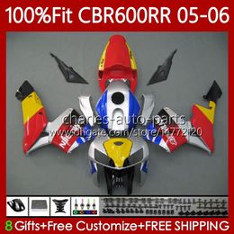 OEM Fairings For HONDA CBR600F5 CBR 600 RR F5 CC 2005 2006 Body 72No.174 CBR 600F5 600CC 600RR 05-06 CBR-600 CBR600 RR CBR600RR 05 06 Injection mold Bodywork blue silvery