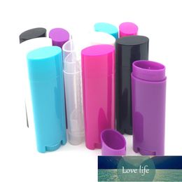 100Pcs Empty 4.5g / 0.15oz multi colour Tubes Lip Balm Tubes Lipstick Containers DIY Cosmetic Tube Oval Flat Bottle