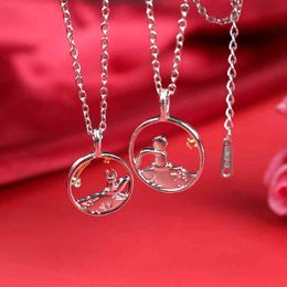 Fashion Couple Necklace For Lovers Prince Little Fox Pendant Necklace Valentine's Day Jewellery Anniversary Best Friends Gift G1206