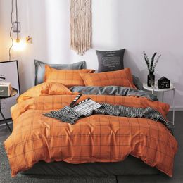 Soft comfortable bedding set bed linens duvet cover+ flat sheet+Pillowcase 3/4pcs single full queen king size No quilt C0223