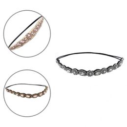 Hair Accessories Rhinestone Headbands Vibrant Colour Useful Anti-crack Headpieces Elegant Elastic