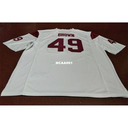 001 White Red #49 Michael Brown USC Trojans Alumni College Jersey S-4XLor custom any name or number jersey