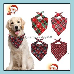 Other Dog Supplies Pet Home & Garden Dog Bandana Xmas Plaid Single Layer Scarf Triangle Bibs Kerchief Pets Aessories For Small Medium Large