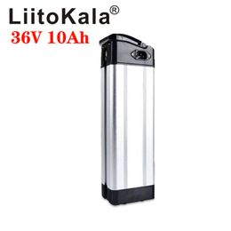 types batteries Canada - 2021 LiitoKala 36V 10AH silverfish type electric bicycle battery pack 500W lithium batteries with aluminum shell A grade